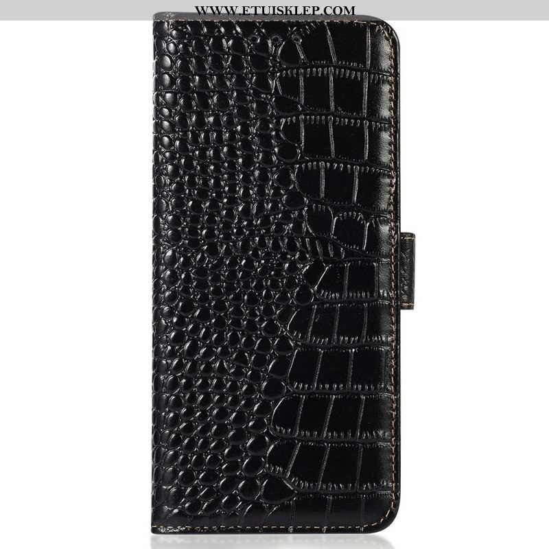 Obudowa Etui Na Telefon do Samsung Galaxy S23 Ultra 5G Rfid W Stylu Krokodyla